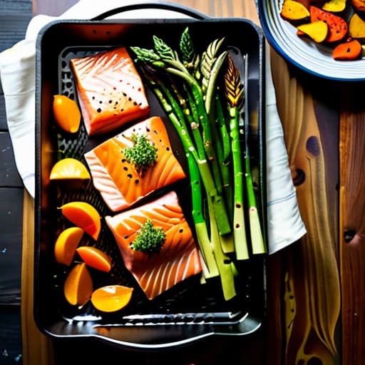 The "Sheet Pan" Savior: roasted salmon.