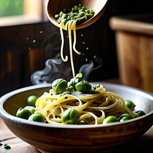 The Ultimate Pesto Pasta Hack with peas.
