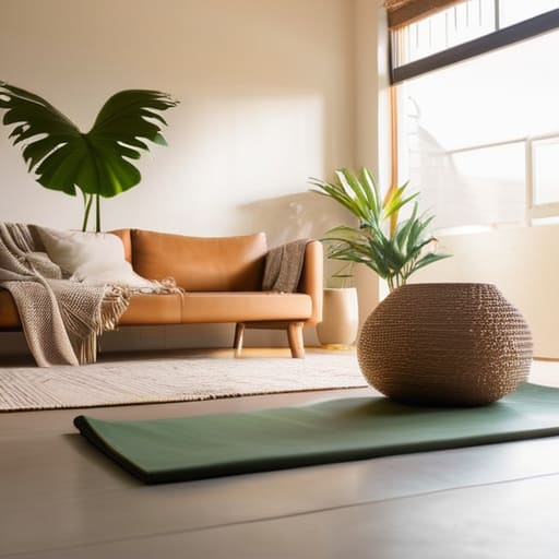 Home workout for beginners in living room.