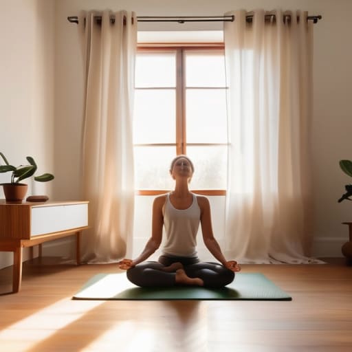 Person performing morning stretches for wellness.
