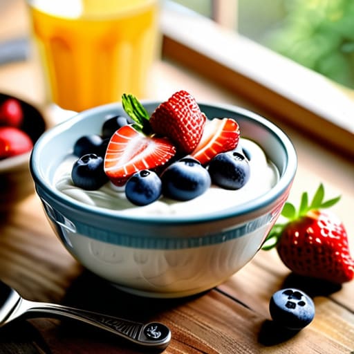 The Greek Yogurt Power Bowl with toppings.