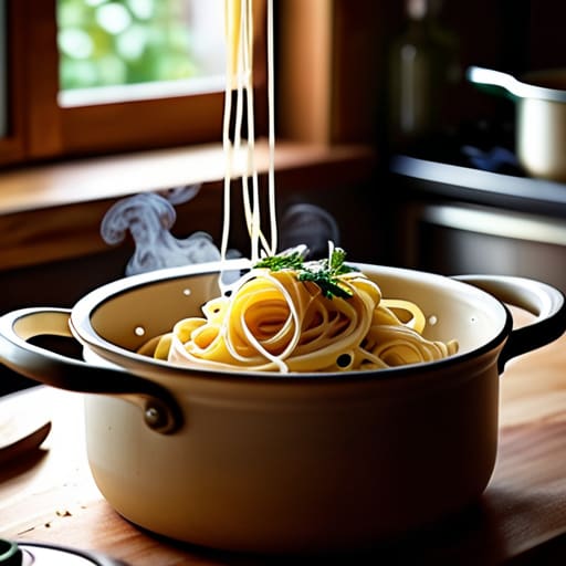 Creamy One-Pot Creamy Pasta in a pot.